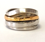 Spiralring aus Silber und Gold. Gr.56 , 259,- €