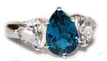 Silberring mit Topas und Bergkristall. Gr.56 + 58, 99,-€