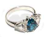 Silberring mit Topas und Bergkristall. Gr.58, 99,-€