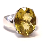 Silberring mit Lemonquarz.Gr.59, 129,- €